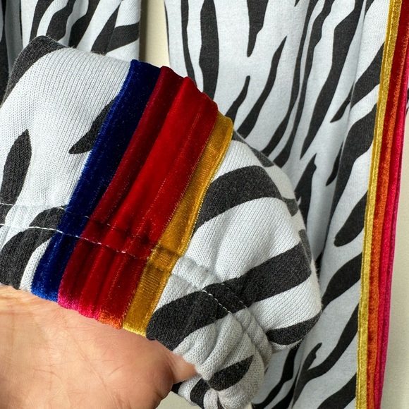 Aviator Nation Classic Velvet Sweatpant Zebra Medium Rare - Picture 6 of 12